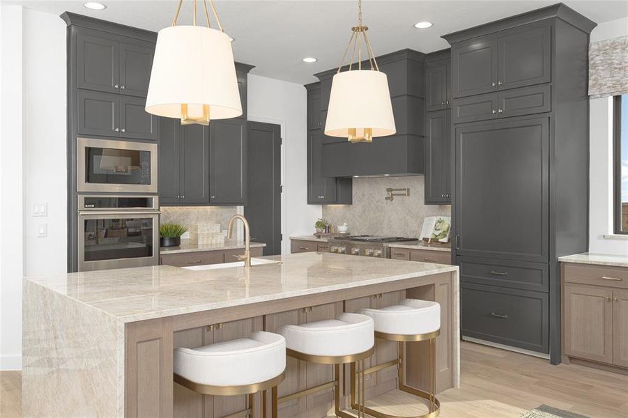 Furnished interior view inside a new home in The Tribute 50', The Colony (Image 4).