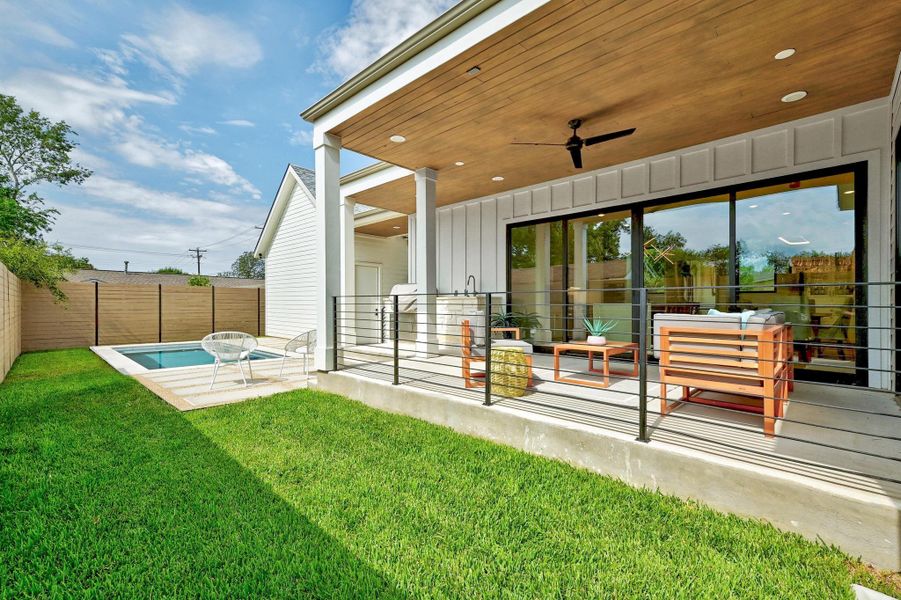 Exterior details and patio area of a home in , Austin (Image 22).