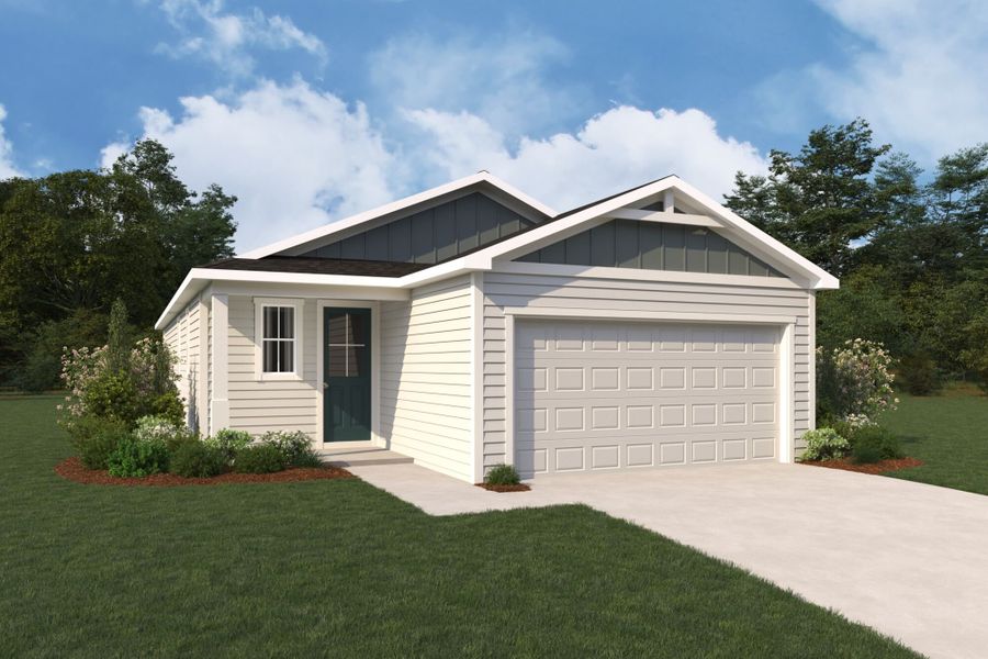 Representative exterior photo of a completed home built from the Arabelle by Mattamy Homes in RiverTown, St. Johns, FL (Image 2). Representative exterior photo of a completed home built from the Arabelle by Mattamy Homes in RiverTown, St. Johns, FL (Image 2).