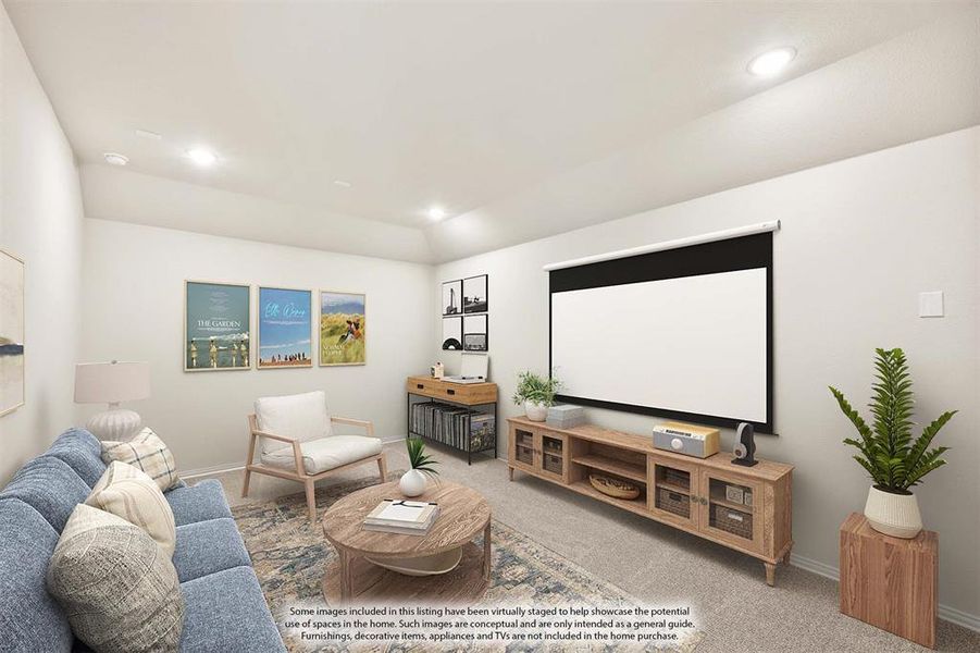 Furnished interior view inside a new home in ArrowBrooke, Aubrey (Image 13). Furnished interior view inside a new home in ArrowBrooke, Aubrey (Image 13).