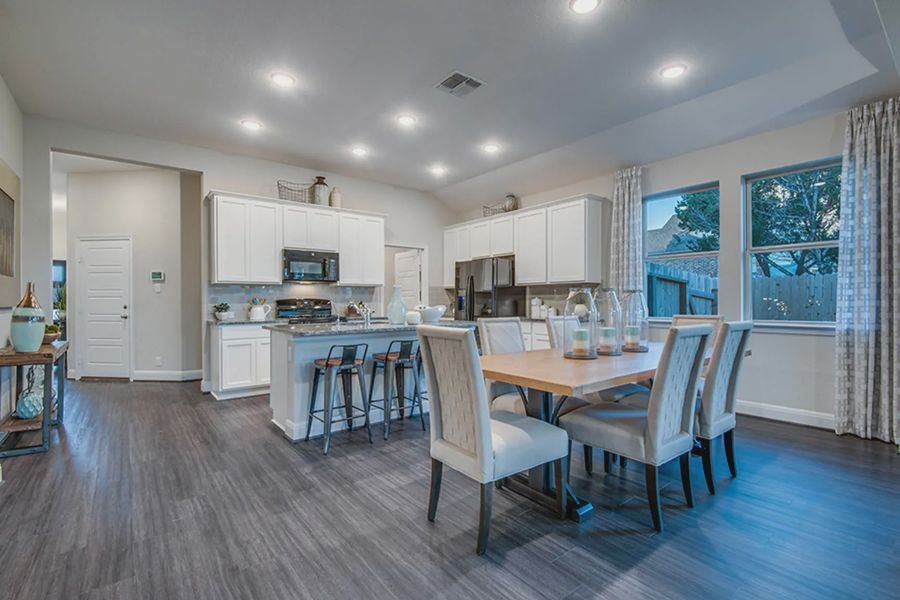 Representative furnished interior of a home built from the Asher by Chesmar Homes in Buffalo Crossing, Cibolo (Image 11).