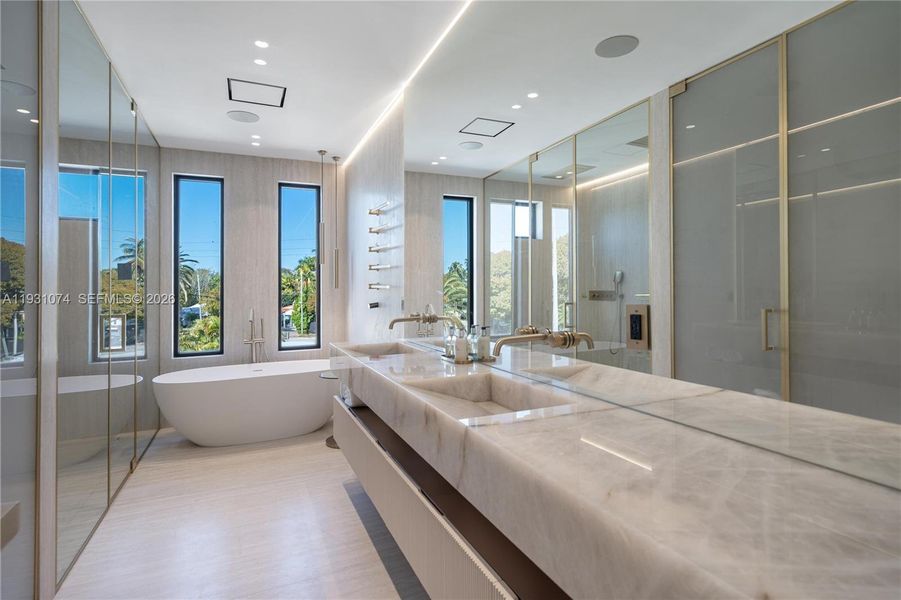 Furnished interior view inside a new home in , Miami Beach (Image 16).