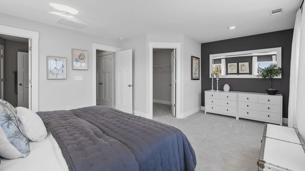 Luxe 2 story townhomes with garage,  elevated ceilings, walk-in closets, & 9-foot kitchen island near Downtown Greenville, SC