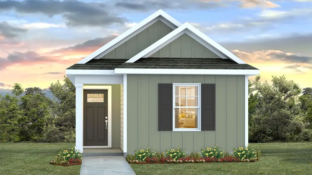 Representative exterior photo of a completed home built from the New Haven by D.R. Horton in Fox Run, Supply, NC (Image 4). Representative exterior photo of a completed home built from the New Haven by D.R. Horton in Fox Run, Supply, NC (Image 4).