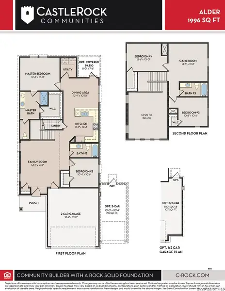2D floor plan layout of this home in Willow View, Converse, TX (Image 2).