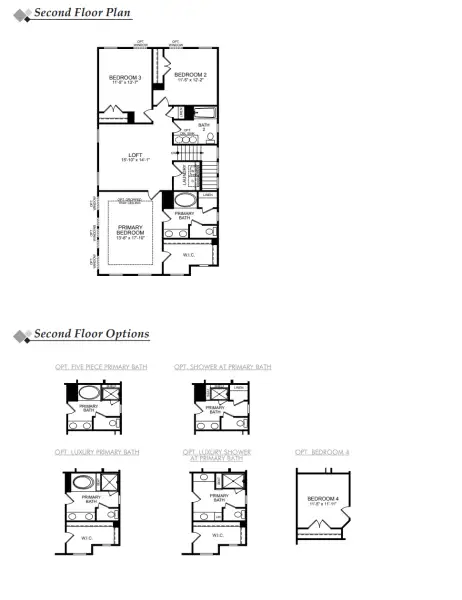 2D floor plan layout for the Arlington by Eastwood Homes in The Grove at Bratton Park, York, SC (Image 4).
