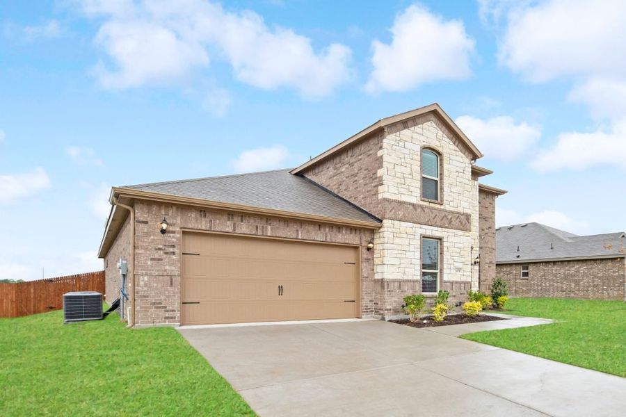 Representative exterior photo of a completed home built from the Radcliffe II by Impression Homes in Stone Eagle, Azle, TX (Image 2).