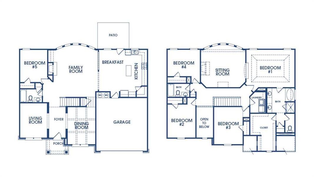 2D floor plan layout of this home in Evergreen Crossing, Locust Grove, GA (Image 3).