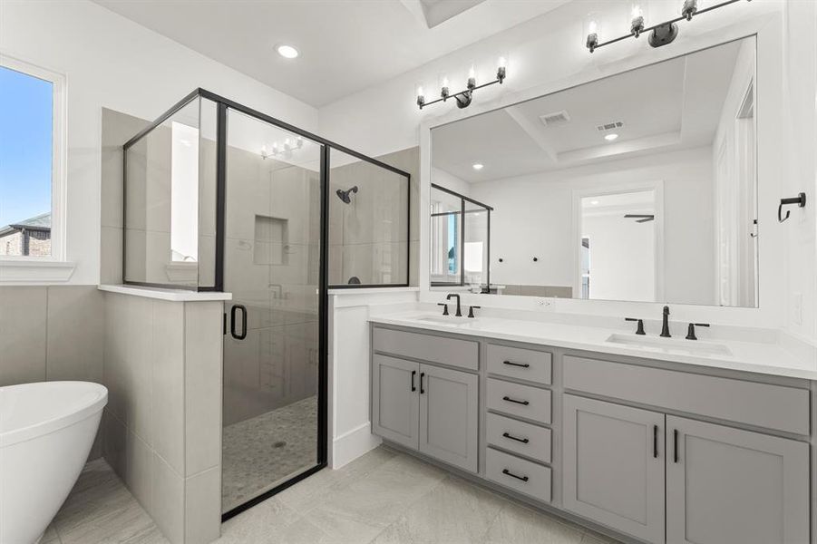 Furnished interior view inside a new home in Heath Golf and Yacht: Elegante' Series, Heath (Image 11).