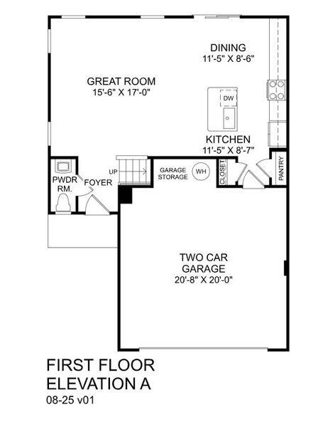 2D floor plan layout for the Sequoia by Ryan Homes in Baxter Village, Piedmont, SC (Image 3).