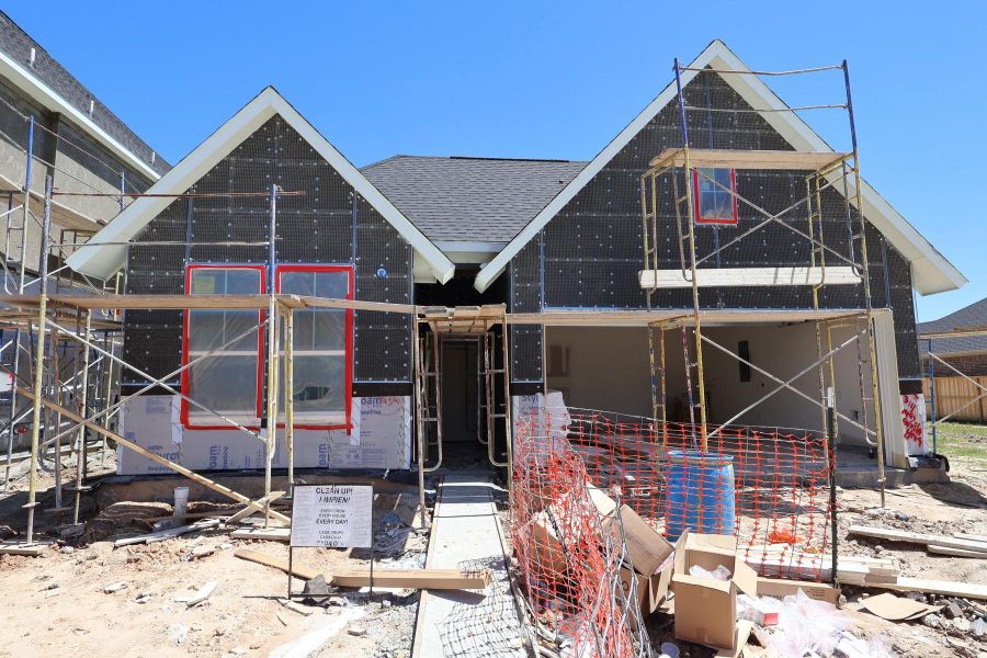 In-progress construction of a new home in Woodson’s Reserve, Spring, TX (Image 5).