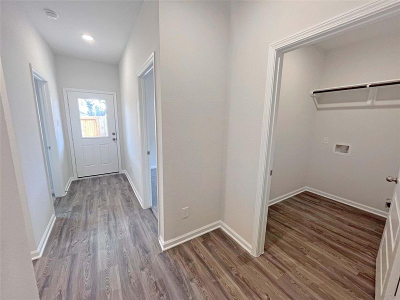 The Mockingbird II- Hallway into Utility Room. Sample photo used for illustrative purposes only, options/colors will vary.