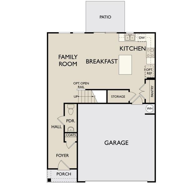 2D floor plan layout of this home in Tea Farm: Lake Series, Ravenel, SC (Image 3).