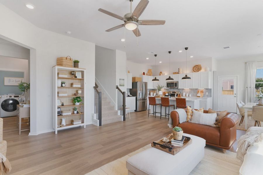 Representative furnished interior of a home built from the Wilshire by Chesmar Homes in Stream Waters, Buda (Image 3).