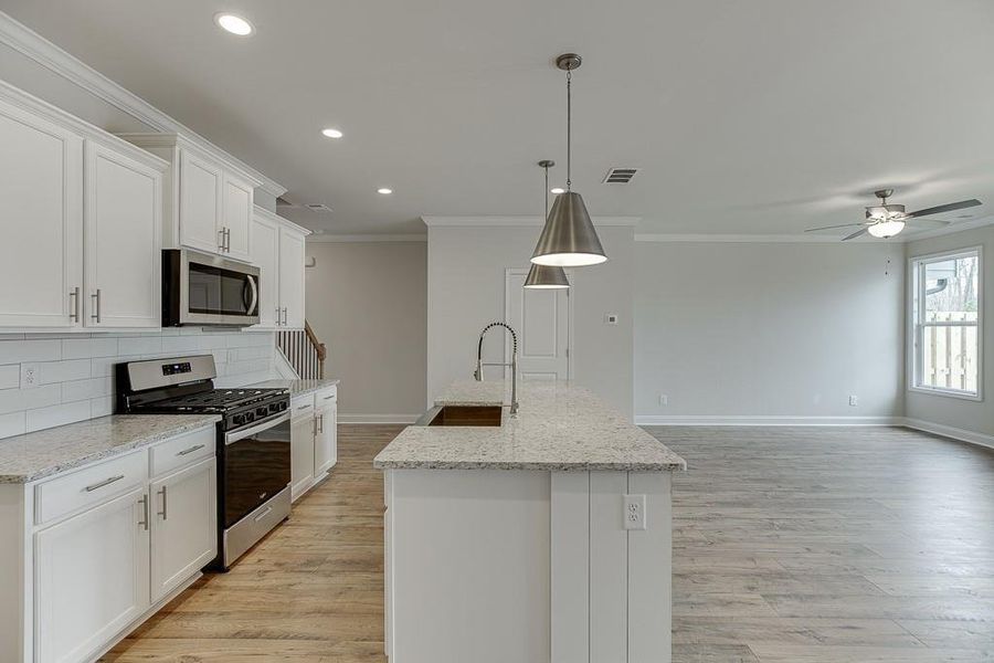 Furnished interior view inside a new home in , Sugar Hill (Image 14). Furnished interior view inside a new home in , Sugar Hill (Image 14).