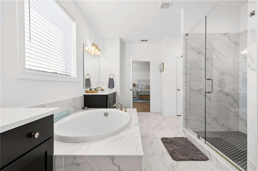 Furnished interior view inside a new home in East Harbor II at Chestatee, Dawsonville (Image 37).