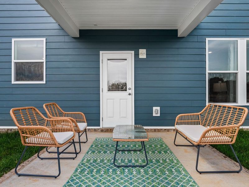Exterior details and patio area of a home in Sage Farms, White House (Image 4). Exterior details and patio area of a home in Sage Farms, White House (Image 4).