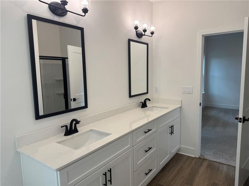 Furnished interior view inside a new home in The Fields of Walnut Creek, Pendergrass (Image 13).