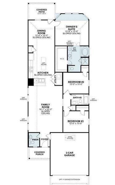 2D floor plan layout of this home in Summerview, Fulshear, TX (Image 5).