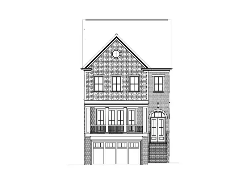 Exterior rendering of this home design in , Suwanee, GA (Image 5).