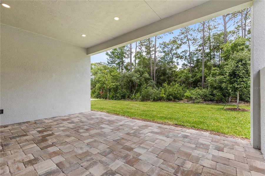 Exterior details and patio area of a home in The Reserve at Victoria, Deland (Image 26).