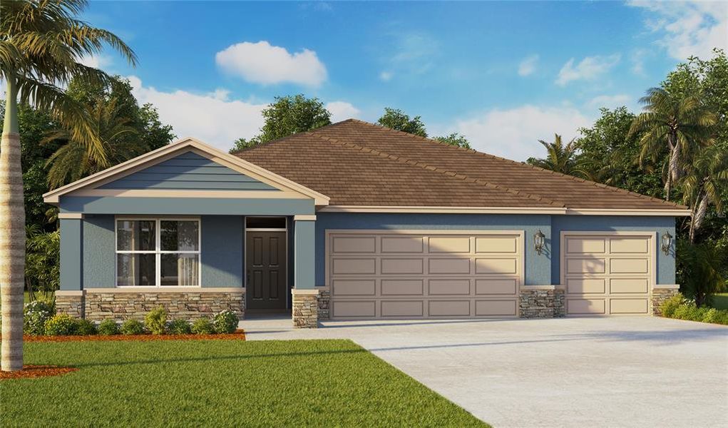 Front exterior of a new home in , Daytona Beach, FL, highlighting curb appeal (Image 1). Front exterior of a new home in , Daytona Beach, FL, highlighting curb appeal (Image 1).