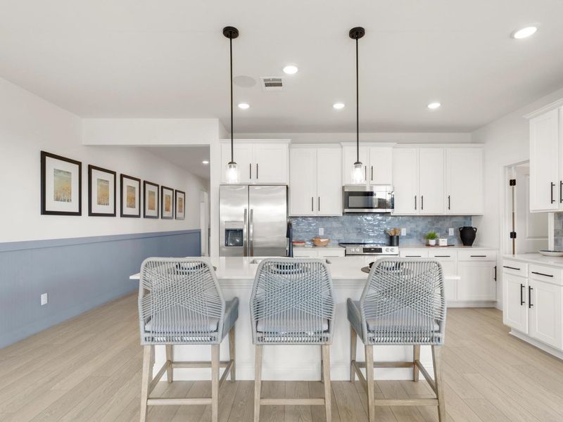 Furnished interior view inside a new home in Mercer Meadows, Royse City (Image 9).