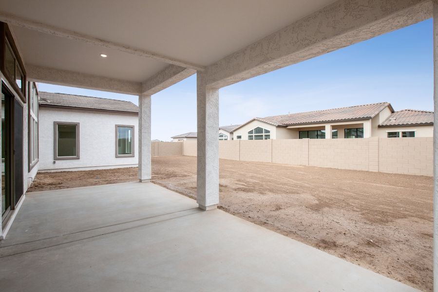 Exterior details and patio area of a home in Suelo at Legado West, Queen Creek (Image 4).