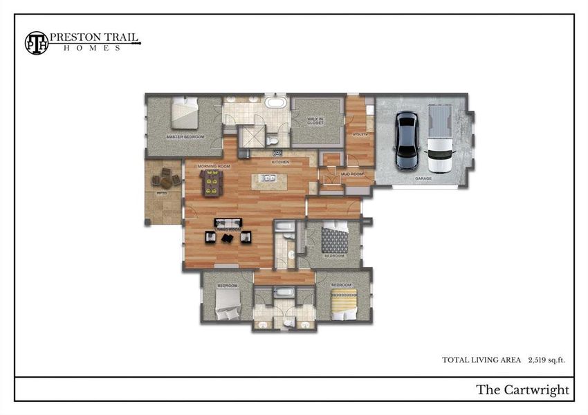 2D floor plan layout of this home in , Sherman, TX (Image 2).