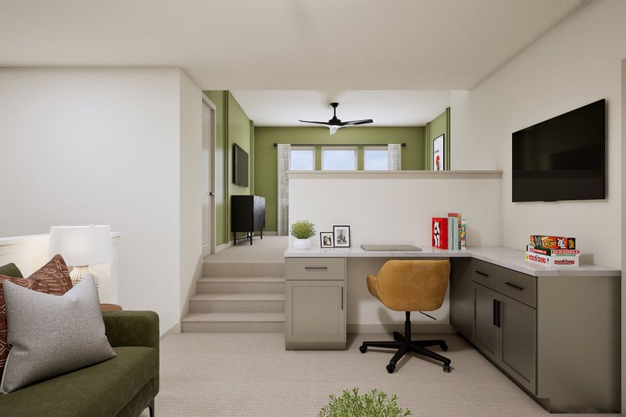 Furnished interior in a model home at Ridgeline in McKinney (Image 6).