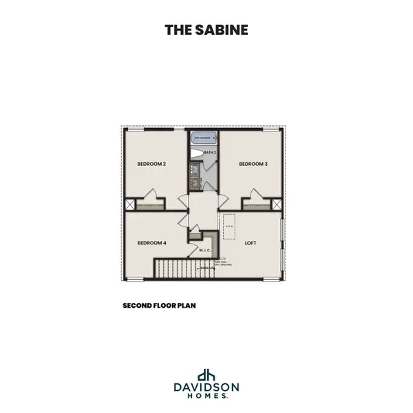 2D floor plan layout for the The Sabine F by Davidson Homes LLC in Heartland, Heartland, TX (Image 3).