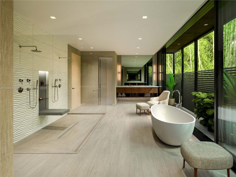 Furnished interior view inside a new home in , Miami (Image 3).