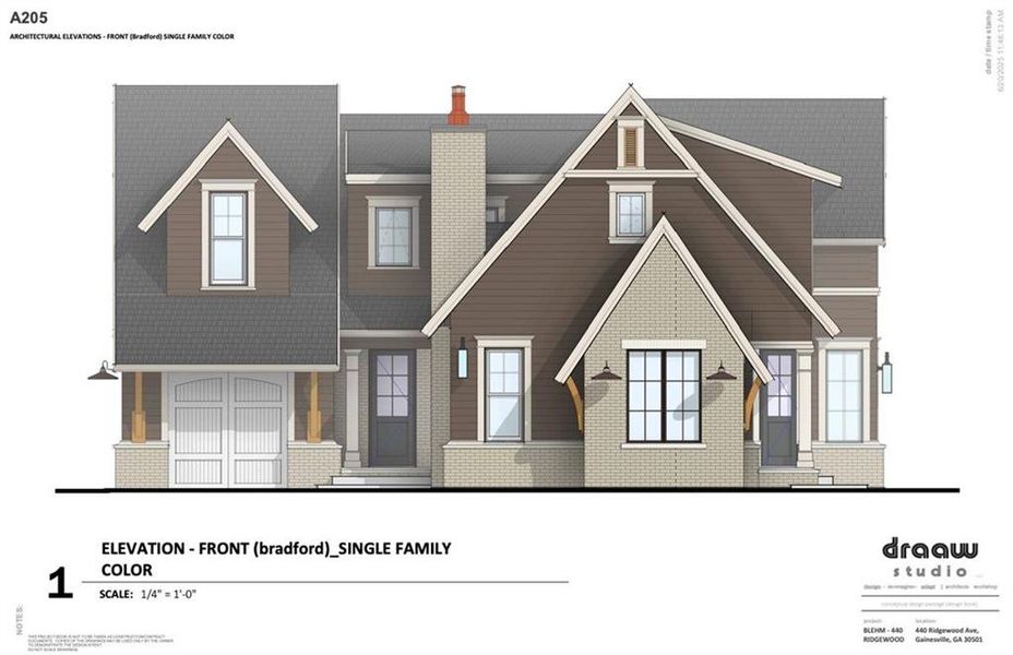 Exterior rendering of this home design in , Gainesville, GA (Image 7).