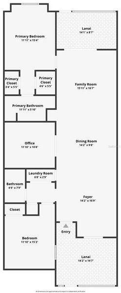 2D floor plan layout of this home in Wellen Park Golf & Country Club, Venice, FL (Image 5).