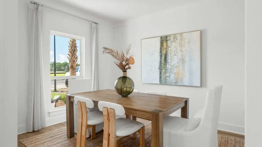Furnished interior view inside a new home in Crest Bay Cottages, Miramar Beach (Image 5).