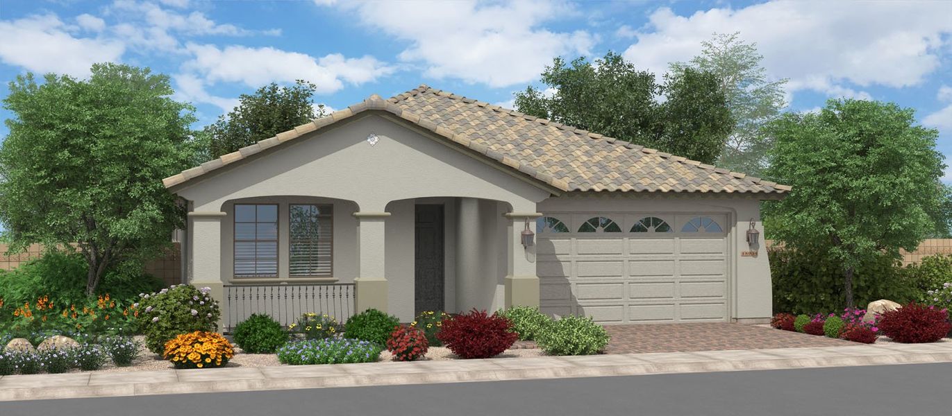 Representative exterior photo of a completed home built from the Backstage by Fulton Homes in Silverado at Enclave, Litchfield Park, AZ (Image 4).