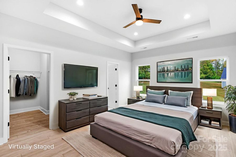 Virtually Staged Primary Bedroom