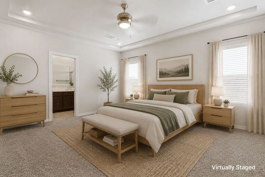 Representative furnished interior of a home built from the Poppy by View Homes in Paseos Del Este, El Paso (Image 5).