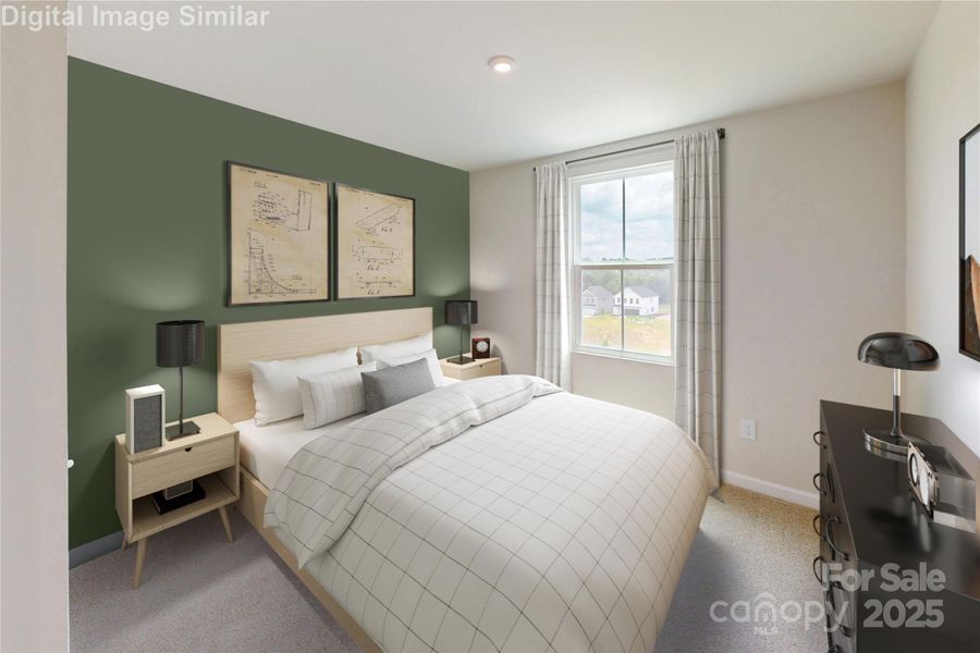 This spacious guest bedroom is ready to impress! Easily fits two nightstands with room to spare, while a large window fills the space with natural light. It’s a blank canvas waiting for your personal touch—cozy, bright, and full of potential to reflect your unique style. This spacious guest bedroom is ready to impress! Easily fits two nightstands with room to spare, while a large window fills the space with natural light. It’s a blank canvas waiting for your personal touch—cozy, bright, and full of potential to reflect your unique style.