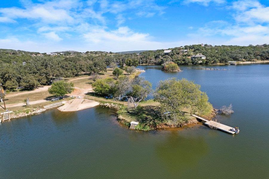 Bird's eye view of nearby Lake