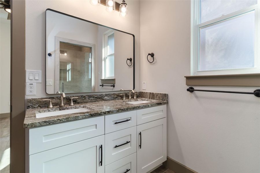 Primary ensuite with double vanity