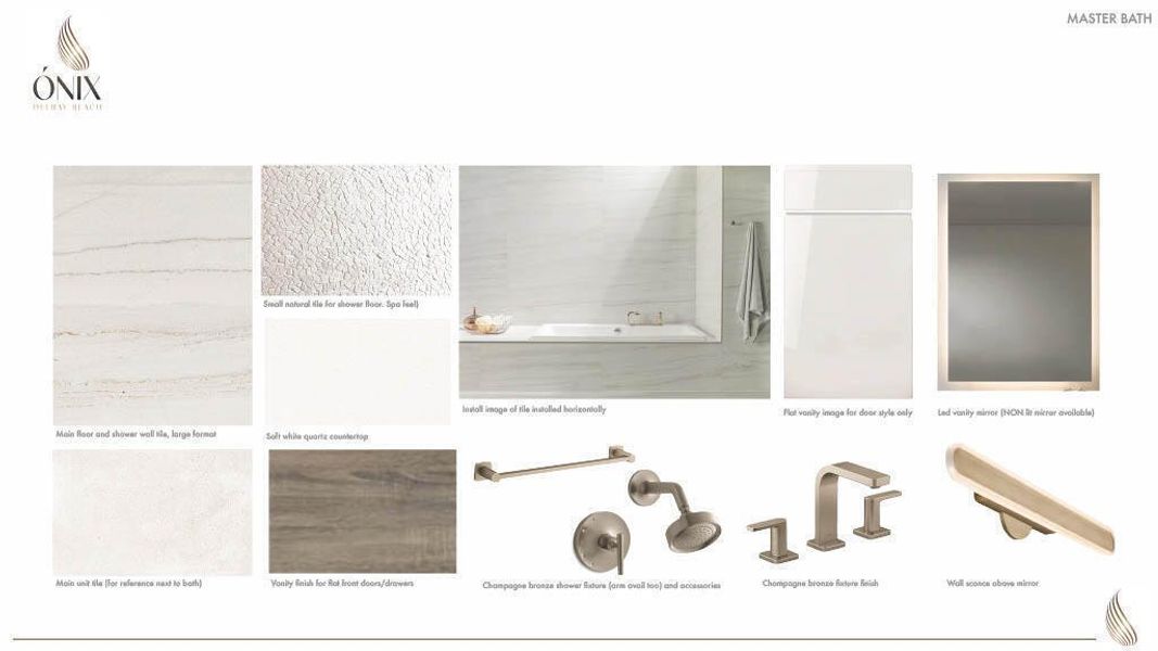 onix master bath finishes