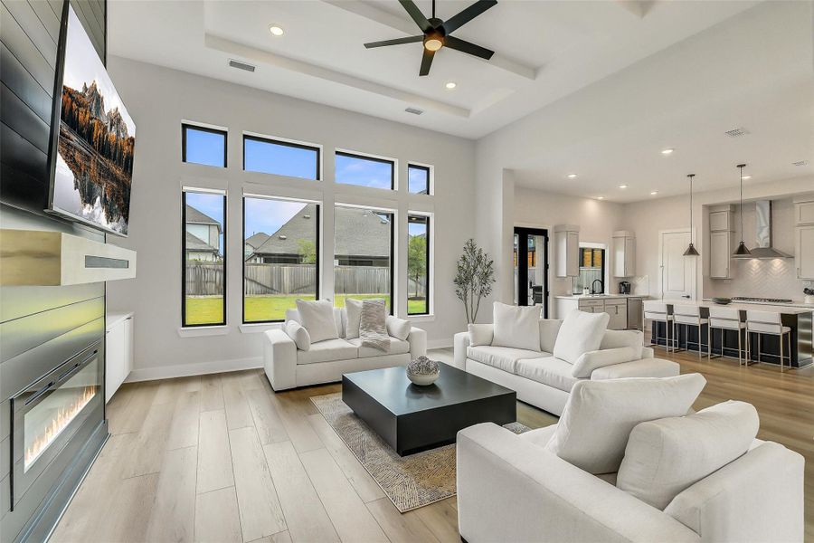 Furnished interior view inside a new home in Bridgeland 45', 50', 70', Cypress (Image 5). Furnished interior view inside a new home in Bridgeland 45', 50', 70', Cypress (Image 5).