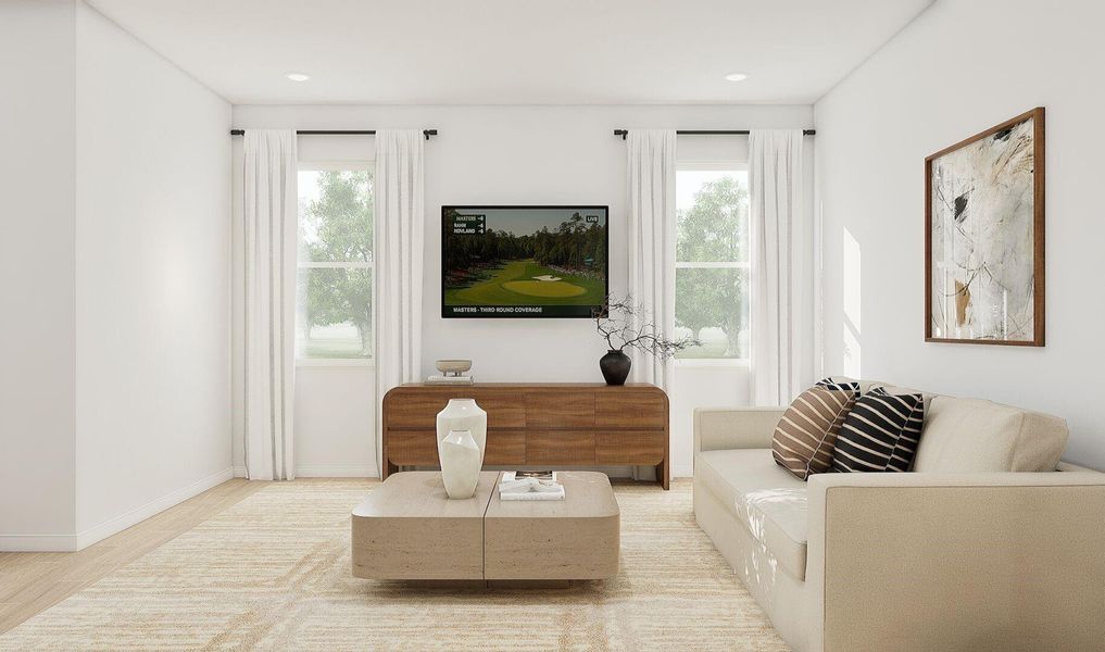 Cozy great room (*Artist rendering used for illustration purposes only.) Cozy great room (*Artist rendering used for illustration purposes only.)
