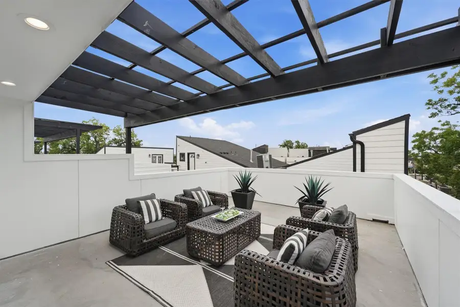 Exterior details and patio area of a home in , Houston (Image 30). Exterior details and patio area of a home in , Houston (Image 30).