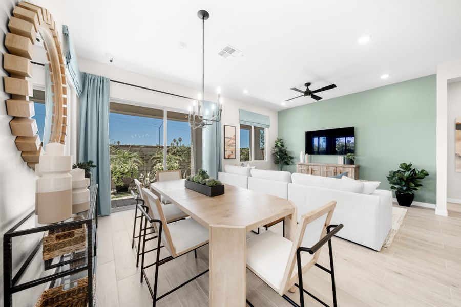 Dining Room & Great Room | Gemini Model Home | Rialta | New homes in Mesa, Arizona | Landsea Homes