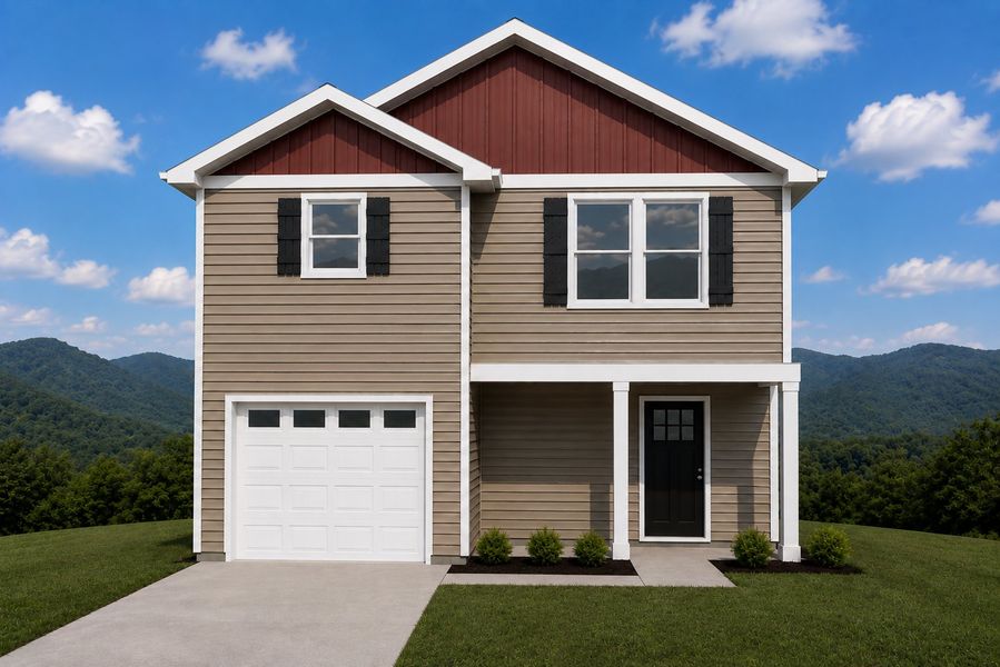 Representative exterior photo of a completed home built from the Skyler by Enchanted Homes in Stones Throw, Inman, SC (Image 5).