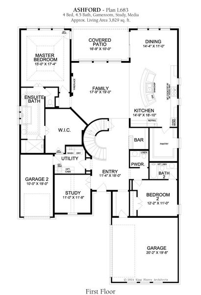 2D floor plan layout for the Ashford by Landon Homes in Lexington Frisco, Frisco, TX (Image 4). 2D floor plan layout for the Ashford by Landon Homes in Lexington Frisco, Frisco, TX (Image 4).