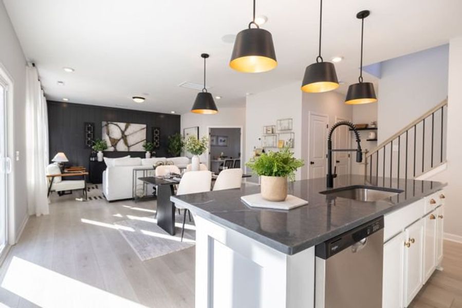 Representative furnished interior of a home built from the Reeves by True Homes in Morrow Brook, Albemarle (Image 7).