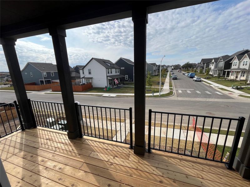 Exterior details and patio area of a home in The Cottages at Lariat, Liberty Hill (Image 8).